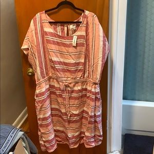 Linen blend Striped dress